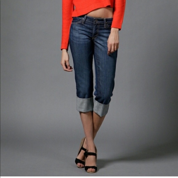 Adriano Goldschmied AG The Shorty Cropped Cuffed Jeans Size 27 - Picture 2 of 11